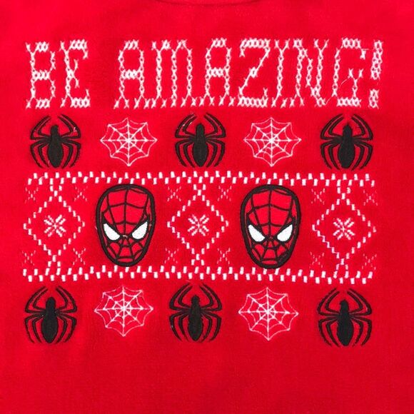 Spiderman Be Amazing Cozy Red Fleece Sweatshirt Pullover Plus Sz 2X 18W-20W - Picture 4 of 8